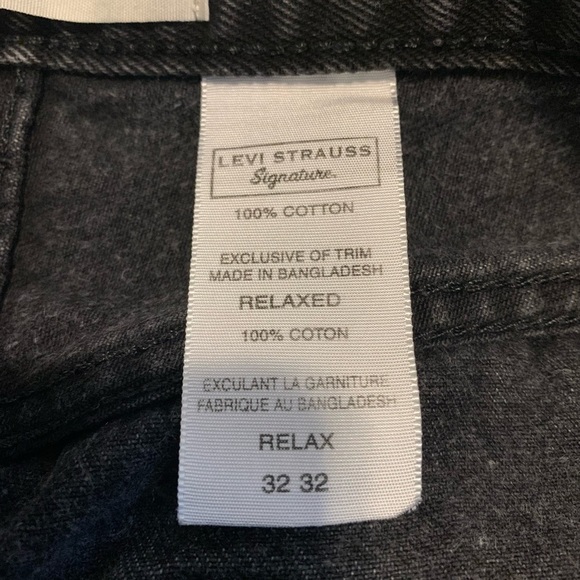 Levi Strauss Signature Relaxed Fit Jeans - Black - Men's 32x32 - Picture 3 of 7